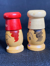 Load image into Gallery viewer, Vintage Wooden Salt & Pepper Shaker Set