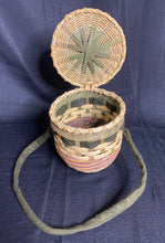 Load image into Gallery viewer, Handwoven Basket Purse with Lid &amp; Strap
