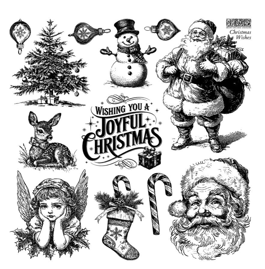 IOD Q3 2025 CHRISTMAS WISHES 12X12 IOD STAMP