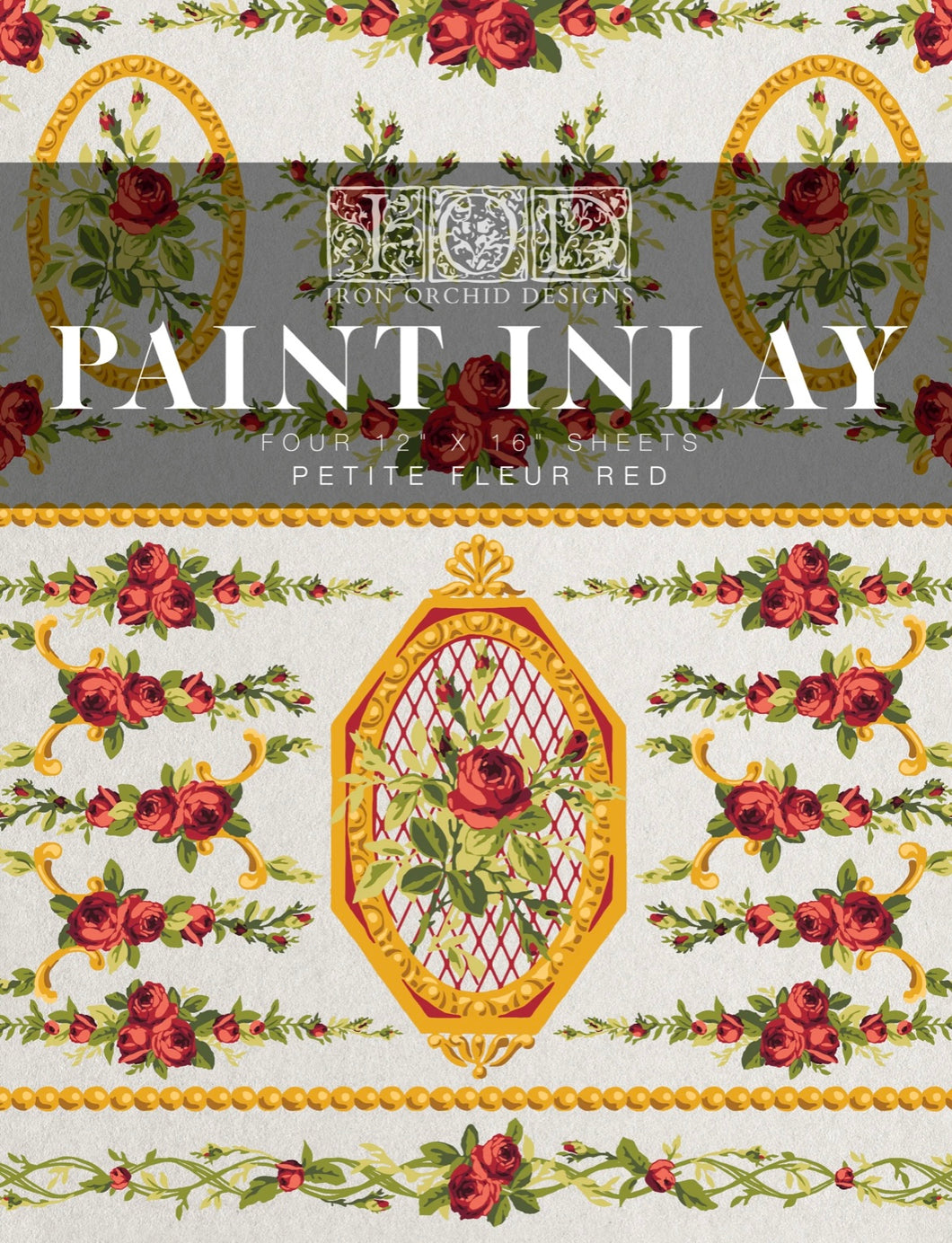 2024 IOD New Release Collection PETITE FLEUR RED PAINT INLAY