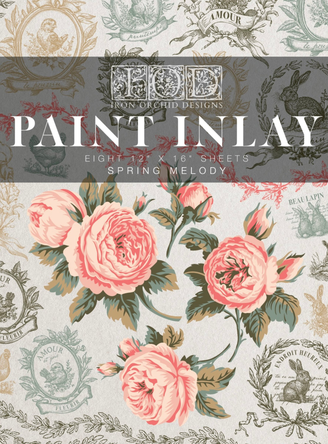 2025 Q1 SPRING MELODY IOD PAINT INLAY 12X16 PAD