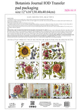 Load image into Gallery viewer, IOD BOTANIST’S JOURNAL  TRANSFER 12×16 PAD
