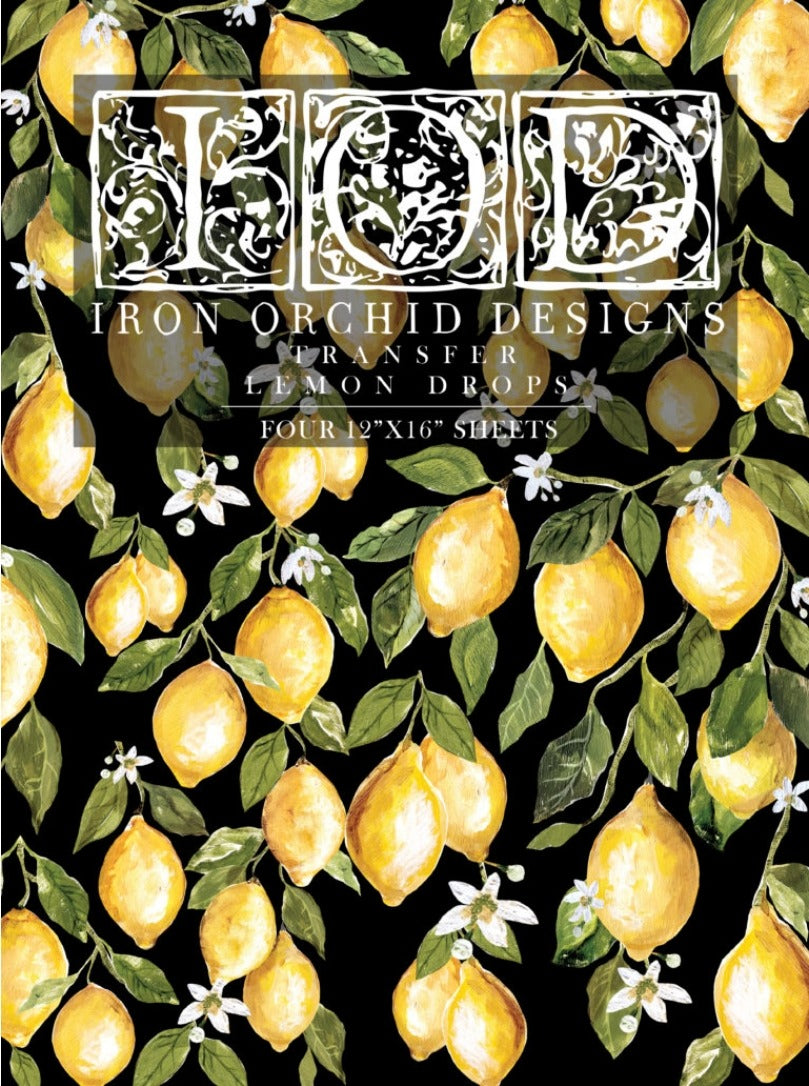 * Retired *IOD LEMON DROPS  TRANSFER 12×16 PAD
