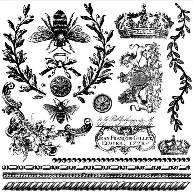 IOD QUEEN BEE 12×12 DECOR STAMP